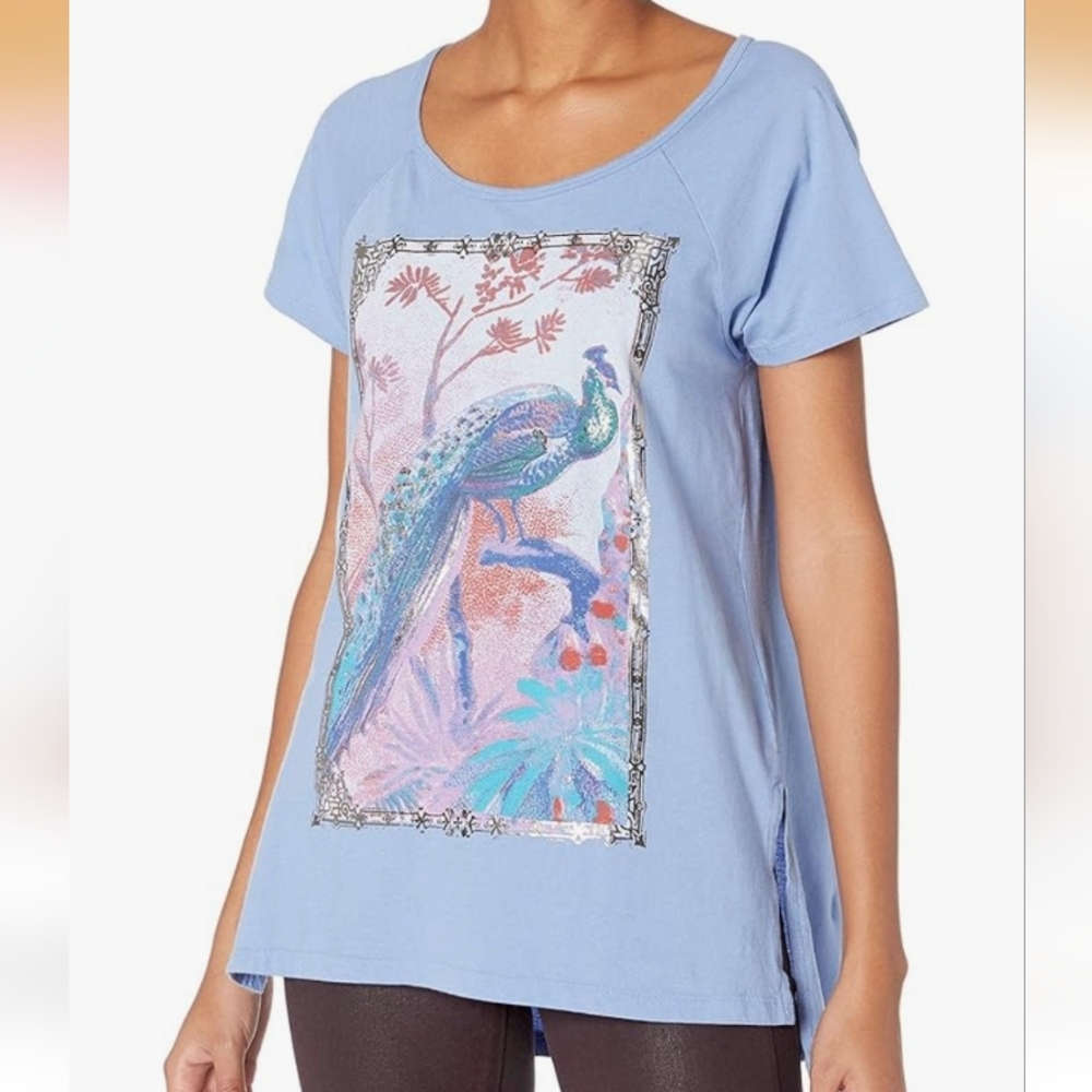 Lucky Brand Blue Peacock Tunic